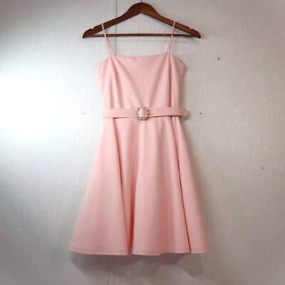 NEW City Triangles light pink Mini Belted fit and Flare Dress 0/2 XS | eBay