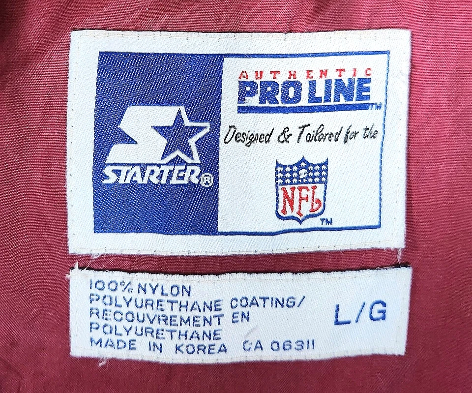 Vintage SF 49ers NFL Pro Line Authentic 1990s STARTER Jacket - Adult Large - G+ - Image 4 of 4
