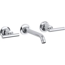 KOHLER Purist 8 in. 2-Handle Low-Arc Wall Mount Water-Saving Bathroom