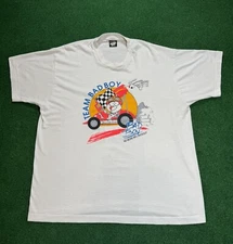 Vintage 90s Team Bad Boy Racing Mens XL Boxy T Shirt 