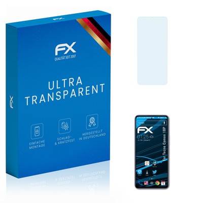 atFoliX 3x Displayschutzfolie für Tecno Camon 18P Schutzfolie klar Folie