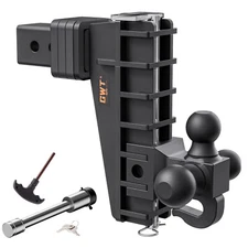 Trailer Hitch 2.5'' Receiver 8'' Drop Hitch Adjustable Towing Hitch 18500 LBS