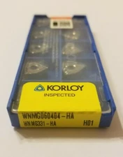 WNMG331-HA H01 - KORLOY - 10 PACK - NEW - USA STOCK - WNMG060404-HA H01