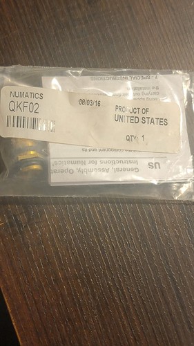 Numatics QKF02 Pneumatic FITTING 12 SERIES DRAIN BRASS BODY NEW FREE SHIP LOC S1 - Picture 2 of 4