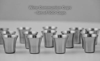 Set of 500 Small Holy Cups Stainless Steel Communion Fellowship Cups (Wine cups)