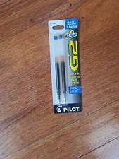  2-Pk Pilot G2 Gel-Ink Pen Refill Fine Tip Blue Ink 77241