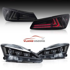Faros LED VLAND + luces traseras ahumadas para Lexus IS250 350 ISF 2006-2013 sedán