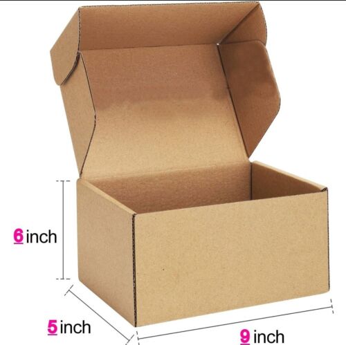 5 Pack 6X5X9 Inches Brown Corrugated Box Mailers, Strong Small Shipping Boxes - Picture 2 of 4