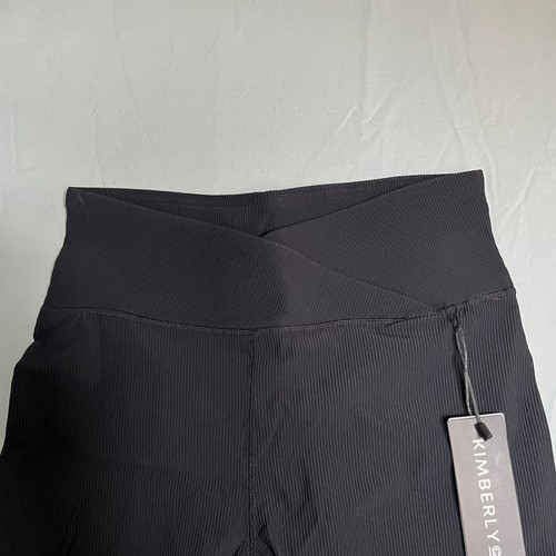 Pantaloncini bici Kimberly donna M neri nylon misto spandex atletica sport yoga nuovi con etichette - Foto 2 di 7