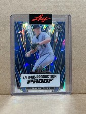 Zebby Matthews 2024 Leaf Metal Baseball 1/1 Pre Production Proof