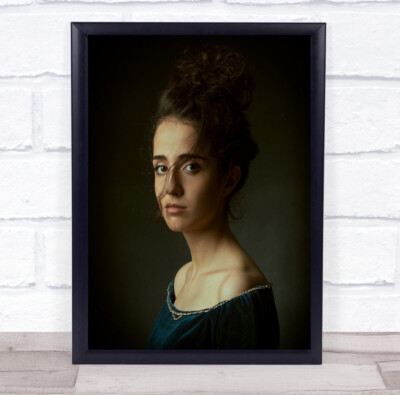 Portrait Gesicht Modell Frau Renaissance Mittelalter Negin Wandbild Kunstdruck