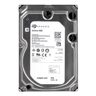 Seagate Archive 8TB, Internal, 5900 RPM (ST8000AS0002) Hard Drive