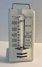 Vintage Airguide Enamel Oven Thermometer - Chicago - 200F-600F
