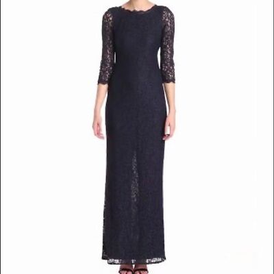 black lace maternity cocktail dress Black Lace Mock Neck Long Sleeve Maternity Maxi Dress main image 1