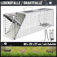 Tierfalle Lebendfalle Marderfalle Drahtfalle 80 X 20 X 27 Cm Stable Petigi