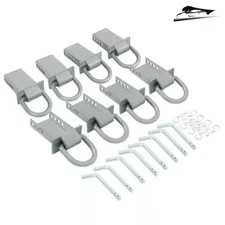 8X D Ring Zinc Coated Trailer Stake Pocket 5400 lbs Heavy Duty Standard 2" x 4"