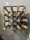 VINTAGE WINE RACK - HOLDS x 9 STANDARD BOTTLES - 13” x 13” x 9”