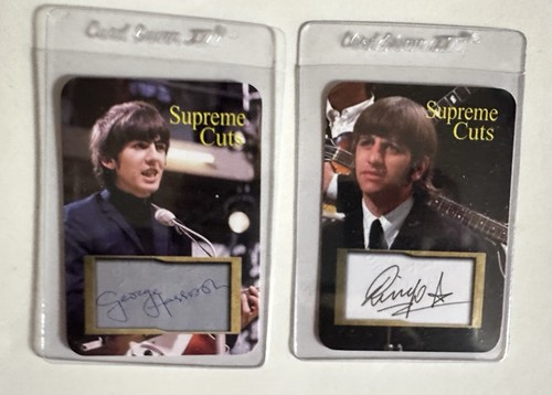 SUPREME CUTS THE BEATLES FACSIMILE AUTOGRAPH CARD SAMPLE SET OF 4 - Picture 3 of 6