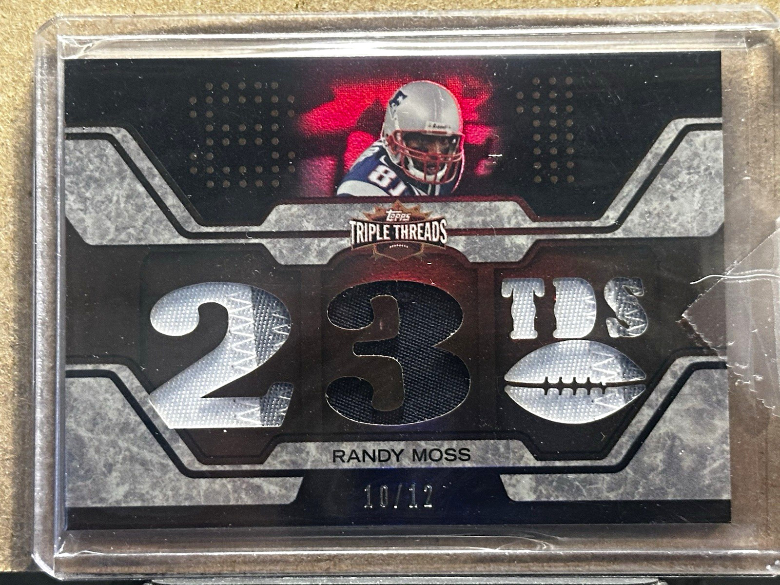 Topps Triple Threads 2008 23 TDs Randy Moss Patriots Jersey 3 Color Relic /12