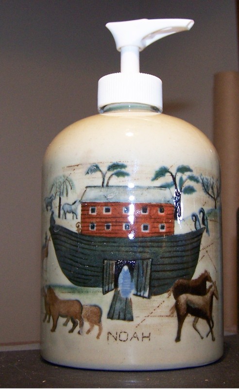 Vintage Otagiri Japan Noah's Ark Soap Dispenser Carol Endres Design