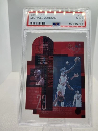 1996 UD3 Michael Jordan Psa 9 Mint Acetate Card Chicago Bulls Upper Deck #23 NBA