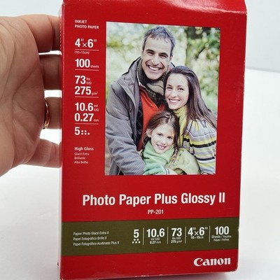 Canon Photo Paper Plus Glossy II 4x6 100 Sheets PP-201 - New