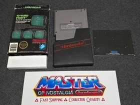 NES Nintendo 10-YARD FIGHT Complete HANGTAB CIB Black Box Game Hang Tab 5 Screw
