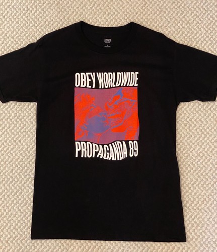 OBEY Shirt Men's Medium Propaganda 89 Skull X-RAY Graphic Black