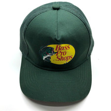 Bass Pro Shops Trucker Hat Green Kids OSFM Snapback Adjustable Mesh