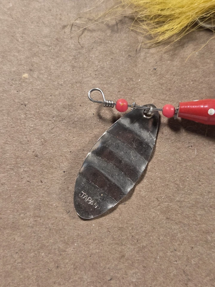 vintage fishing lure jig lot of 5  spinfin heddon doll - Image 3 of 4