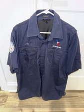 American Airlines Fleet Service SS Shirt Mens XL Dark Blue Uniform Vented