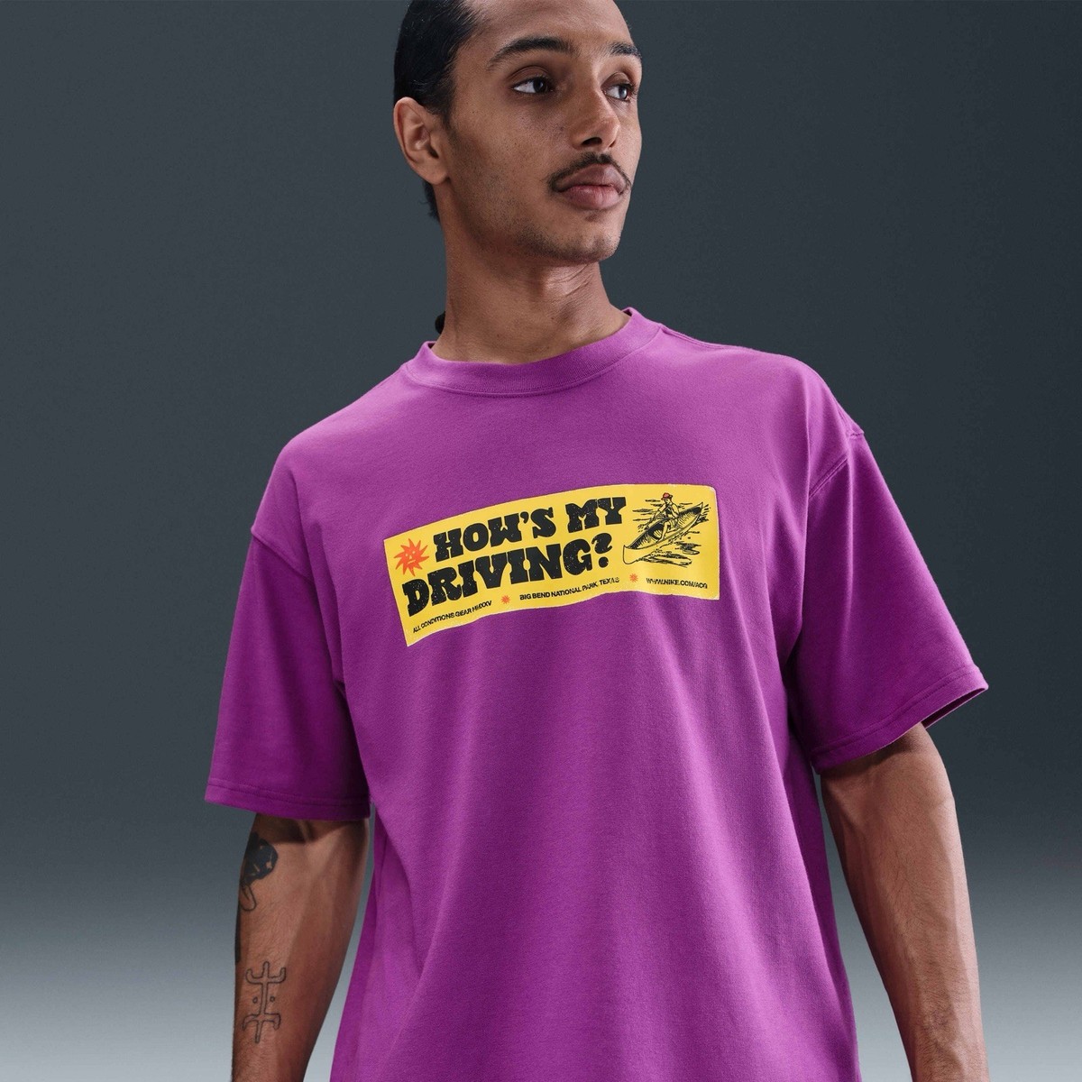 Nike ACG Dri-FIT Canoe Sticker Graphic T-Shirt Bold Berry HV1294
