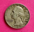 1960 Washington 90% Silver Quarter RF7