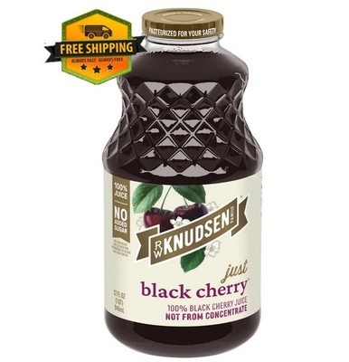 RW Knudsen Family 100% Black Cherry Juice, 32 oz Glass Bottle