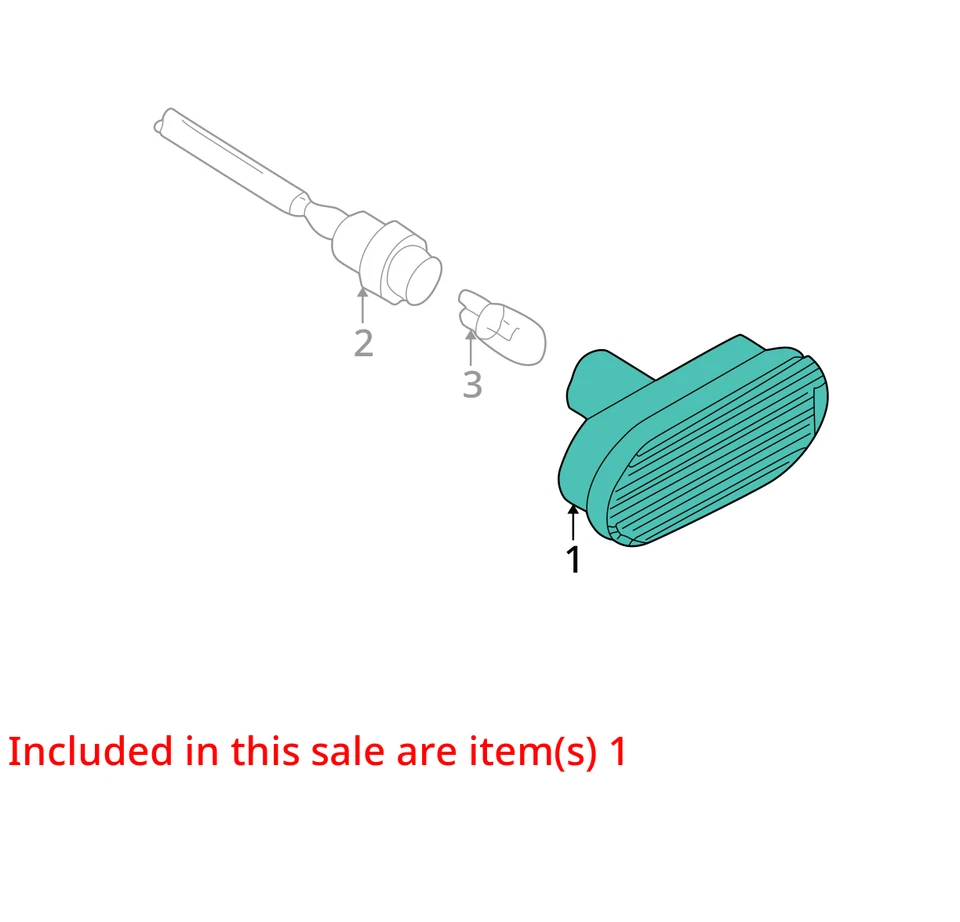 Corner/Park Light Side Marker Sedan City Canada Only Fits 01-11 JETTA 9801386 - Image 4 of 4