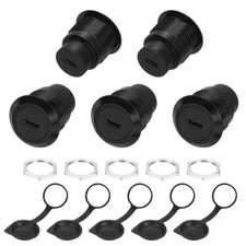 5Pcs Type C Panel Mount Coupler, USB C Pass Through 10Gbps Black