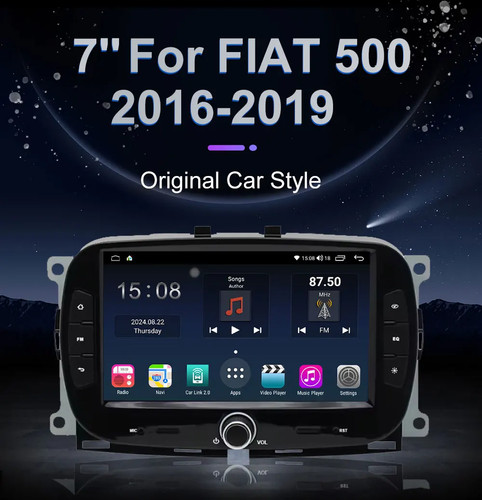 Per Fiat 500 2008-2015 Android Autoradio GPS Multimedia Lettore Video Schermo - Foto 22 di 39