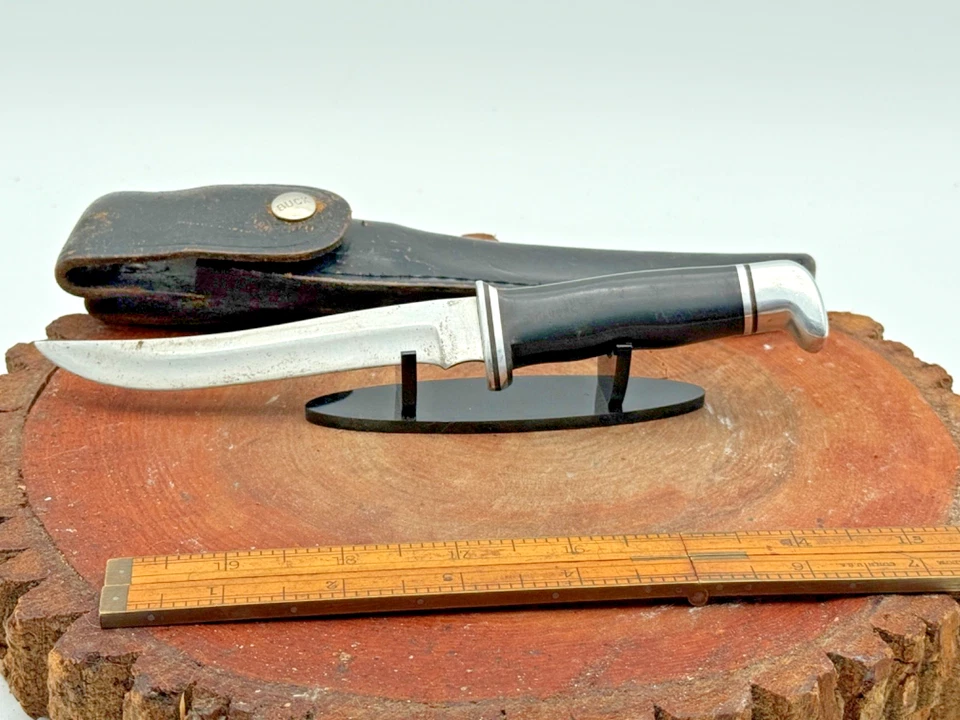 Vintage Pre-date code Buck USA 121 Fisherman Fixed Blade Knife W/Sheath--2520.25 - Image 2 of 4