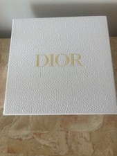 Authentic CHRISTIAN DIOR Empty White Textured Empty Gift Box 8x8x3.5 ,New