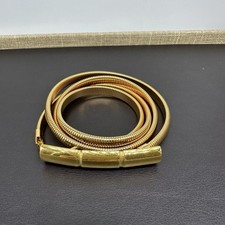 Vintage Gold Tone Snake Chain Omega Stretch Belt