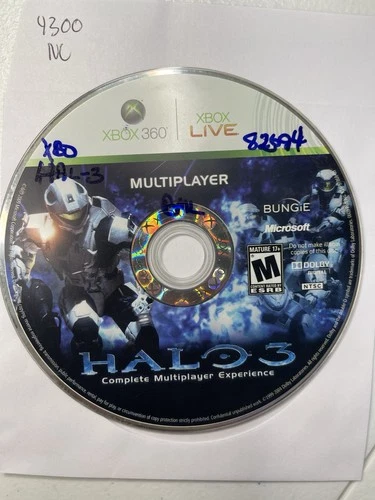 Halo 3 Xbox 360 Multiplayer Disc Only - No Tracking #4300