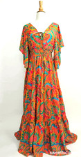 NWT Me 2 Magic Anthropologie Maxi Dress Sz M Colorful Floral Satin Boho Smocked