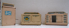 Vintage Linemar Toys 3 Tin Appliances Stove Sink Washing Machine Japan