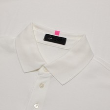 G/Fore NWT Short Sleeve Golf Polo Shirt Size L in White Cotton Blend