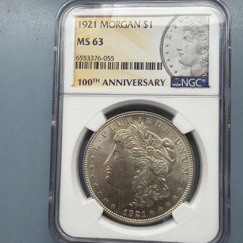 1921 Morgan Silver Dollar $1 - NGC MS63 - Philadelphia