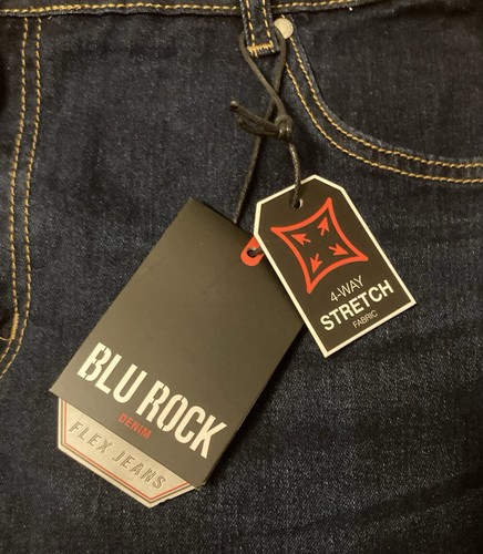 JEANS FLEX DENIM BLU ROCK PARA HOMBRE - TALLA: HOMBRE 40 X 32 - LAVADO OSCURO - Imagen 3 de 5