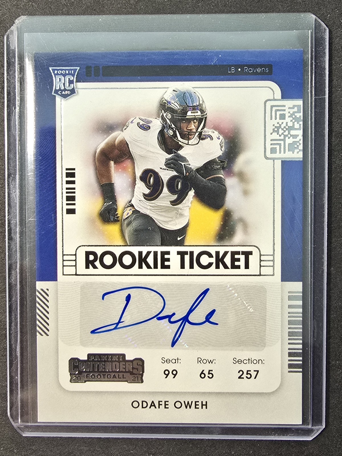 2021 Panini Contenders Rookie Ticket Odafe Oweh #159 Rookie Auto Commanders 