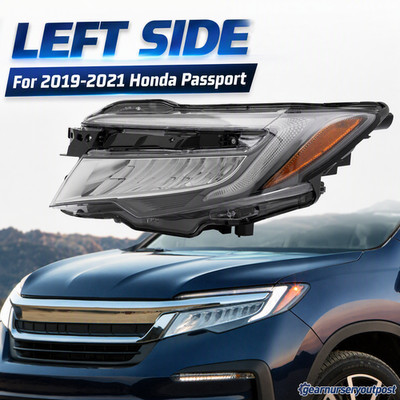 For 2019-2022 Honda Pilot Passport Full LED Headlight Headlamp Left Driver Side