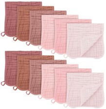 12 Pack Muslin Burp Cloths Large 100 Cotton Burping Clothes for Baby Drool -...