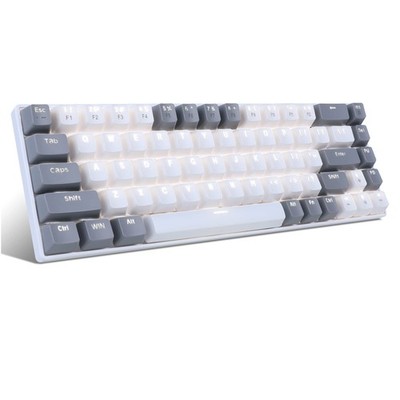 MageGee Portable 60% Gaming Mechanical Keyboard, Red Switch, Gray & White 